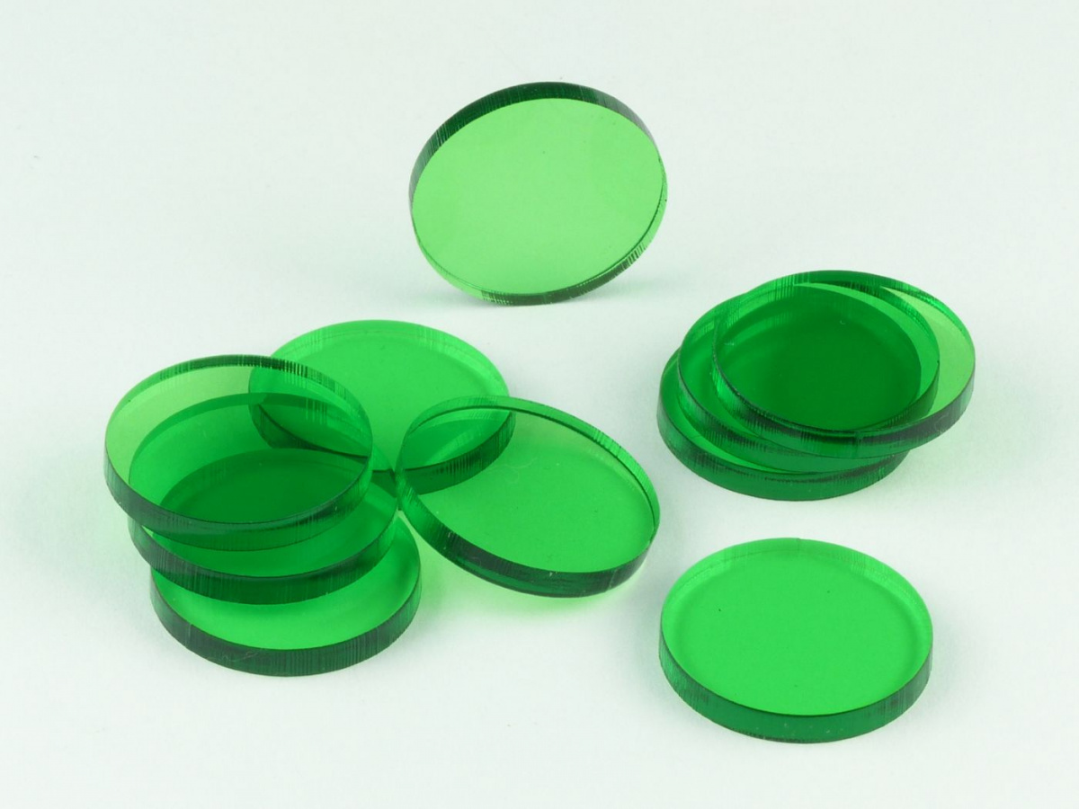 Crafters: Znaczniki akrylowe - Transparentne - Zielone (10)